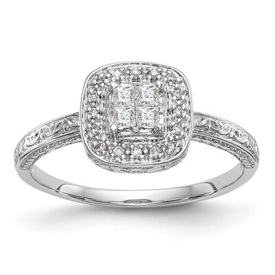 Complete Diamond Cluster Engagement Ring 14k White Gold RM2369E-020-WAA, MPN: RM2369E-020-WAA, RM23…