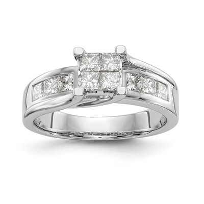 Complete Diamond Cluster Engagement Ring 14k White Gold RM2382E-100-WAA, MPN: RM2382E-100-WAA, RM23…