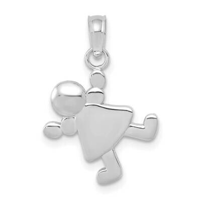 Little Girl Charm 14k White Gold K4760W, MPN: K4760W,