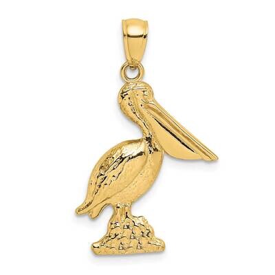 Pelican Standing Charm 14k Gold 3-D K7673, MPN: K7673, 637218169511