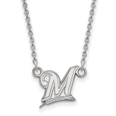 Milwaukee Brewers Small Pendant with Necklace Sterling Silver SS006BRE-18, MPN: SS006BRE-18, 886774…