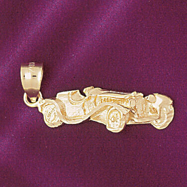 Dazzlers Jewelry Classic Car Pendant Necklace Charm Bracelet in Yellow, White or Rose Gold 4336, MP…