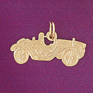 Dazzlers Jewelry Classic Car Pendant Necklace Charm Bracelet in Yellow, White or Rose Gold 4339, MP…