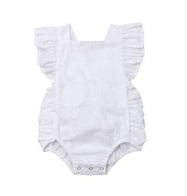 White Baby Girl Romper Vintage Baby Romper Baby Girl Ruffle Bloomer Easter baby romper Baby Shower …