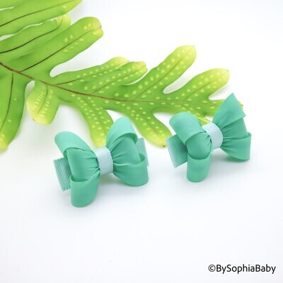 Teal Baby Bow Pig Tail Baby Bow Teal Baby Hair Bow Small Baby Bow Flower Girl Bow Baby Shower Gift …