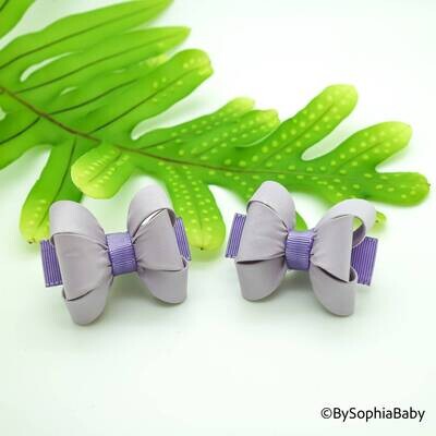 Lavender Baby Bow Pig Tail Baby Bow Lavender Baby Hair Bow Small Baby Bow Flower Girl Bow Baby Show…