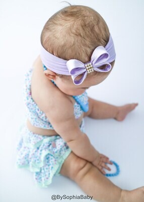 Baby Headband Headwrap Lilac Lavender Baby Headband Lavender Baby Bow Newborn Headband Baby Girl He…