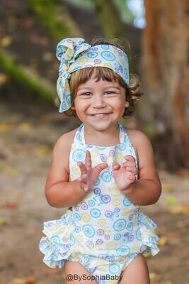 Baby Girl Romper Set Baby Romper and Headband Bike Baby Romper set Cotton Baby Romper Bloomers Bloo…