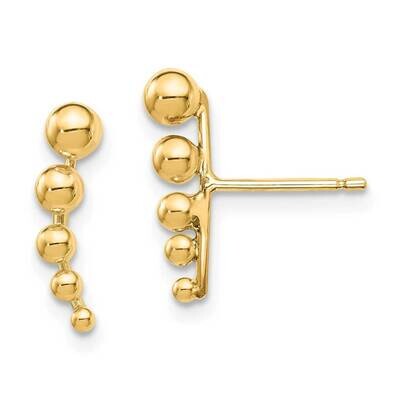 Graduated Ball Post Earrings 14k Gold SE2988 by Madi K, MPN: SE2988, 191101903021