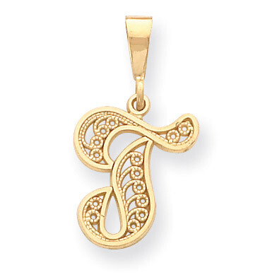 Initial T Charm 14k Gold C569T, MPN: C569T, 883957861203
