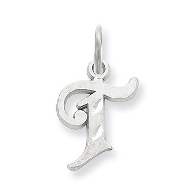 Diamond-cut Initial T Charm 14k White Gold WCH139-T, MPN: WCH139-T, 883957130729