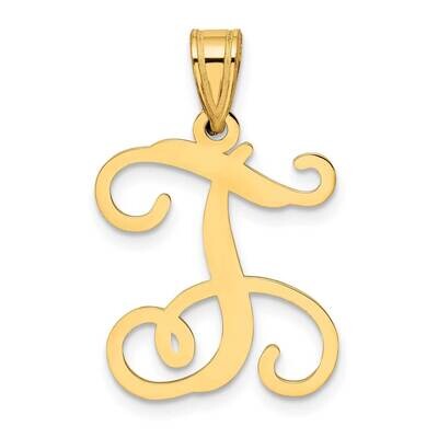 Initial Letter T Pendant 14k Gold Casted High Polished XNA518Y/T, MPN: XNA518Y/T,