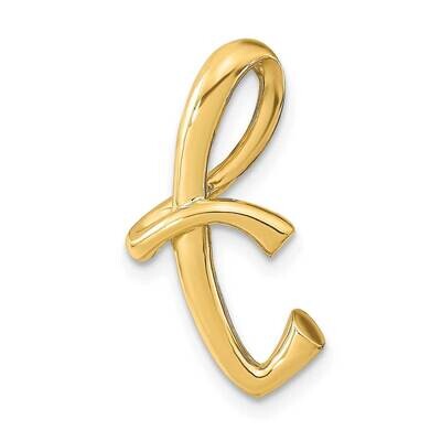 Letter T Initial Slide 14k Gold Polished K6425T, MPN: K6425T, 63721810006