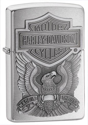 Zippo H-D Brushed Chrome Made In Usa Lighter GL1108, MPN: GL1108, 41689162849
