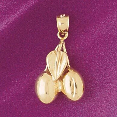 Dazzlers Jewelry Cherry Fruit 3D Pendant Necklace Charm Bracelet in Yellow, White or Rose Gold 6873…