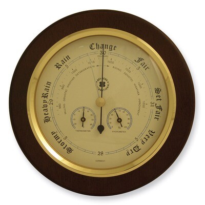 Brass and Cherry Wood Weather Station GM128, MPN: GM128, 797140120780