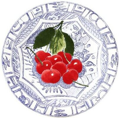 Gien Oiseau Blue Fruits Canape Plate Cherry 1292APA150, MPN: 1292APA150, 840769099286