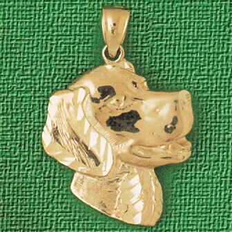 Dazzlers Jewelry Beagle Dog Pendant Necklace Charm Bracelet in Yellow, White or Rose Gold 2118, MPN…