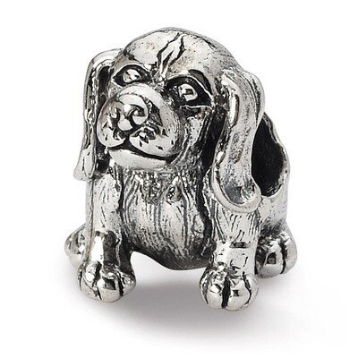 Beagle Bead - Sterling Silver QRS1783, MPN: QRS1783, 883957309873