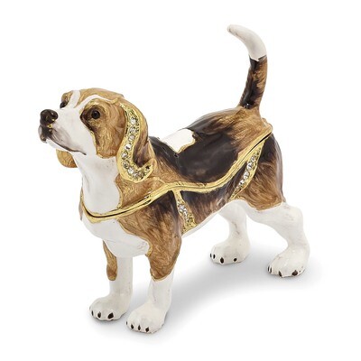 Beagle Trinket Box Enamel on Pewter by Jere, MPN: BJ2033, 191101594724