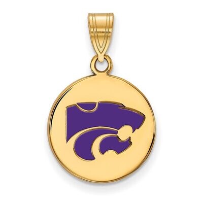 Kansas State University Medium Enamel Disc Pendant Gold-plated Silver GP040KSU, MPN: GP040KSU, 8867…