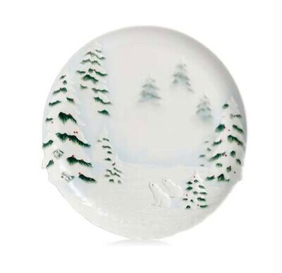 Franz Porcelain Curious Discovererpolar Bear Ornamental Round Plate FZ02217, MPN: FZ02217,