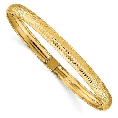 Flexible Bangle 14k Gold Textured DB698, MPN: DB698, 886774613932