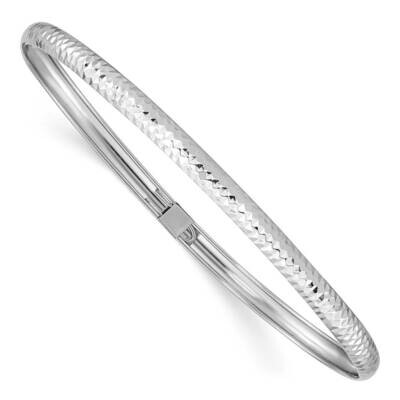 Textured Flexible Bangle 14k White Gold DB695W, MPN: DB695W, 886774604220