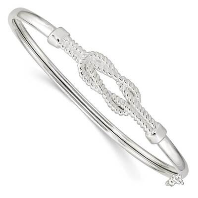 Love Knot Flexible Bangle Sterling Silver Textured QB1248, MPN: QB1248, 886774039749