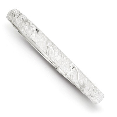 6.5mm Diamond-cut Flexible Bangle Sterling Silver QB612, MPN: QB612, 886774748733