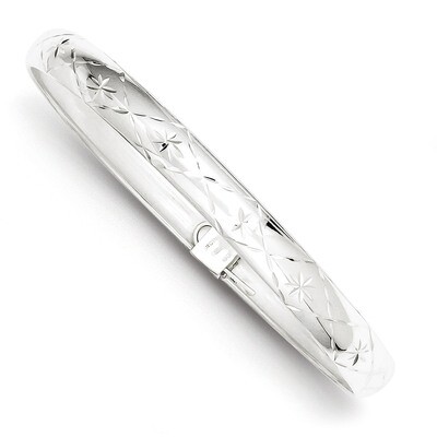 7mm Diamond-cut Flexible Bangle Sterling Silver QB614, MPN: QB614, 886774748757