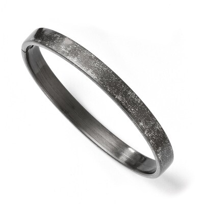 Sterling Silver Rhodium-plated Flexible Bangle QLF275