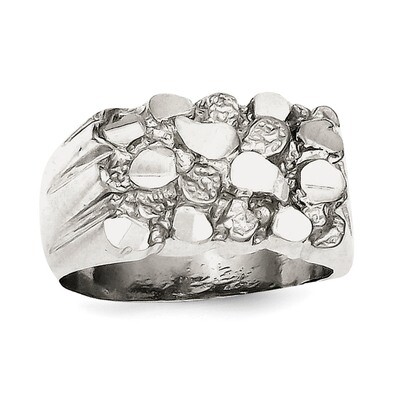 Men&#39;S Nugget Ring Sterling Silver QR122-11, MPN: QR122, 883957179193