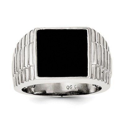 Men&#39;S Onyx Ring Sterling Silver QR1279-11, MPN: QR1279, 883957179889