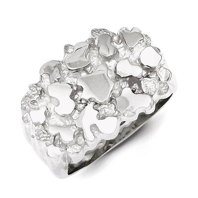 Men&#39;s Nugget Ring Sterling Silver QR4450, MPN: QR4450, 883957507903