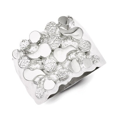 Men&#39;s Nugget Ring Sterling Silver QR4453, MPN: QR4453, 883957437606