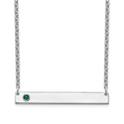 1 Birthstone Medium Bar Necklace Sterling Silver XNA1085/1SS, MPN: XNA1085/1SS, 191101988981