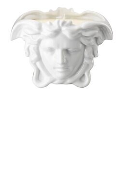 Versace Medusa Grande Candle White 5 1/4 Inch, MPN: 14493-800001-24871, 790955173187