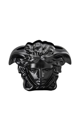 Versace Medusa Grande Vase Black 11 3/4 Inch, MPN: 14493-105000-26030, 790955173224