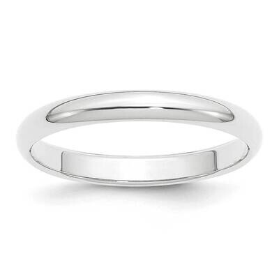 3mm Half-Round Wedding Band Platinum PHR030, MPN: PHR030, 886774274065