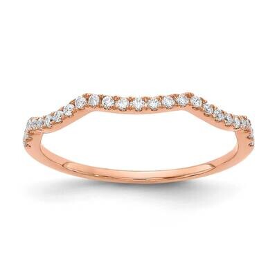 Diamond Contoured Wedding Band 14k Rose Gold RM5907B-015-RAA, MPN: RM5907B-015-RAA, 883957835891
