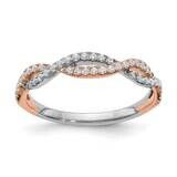 Diamond Wedding Band 14k White &amp; Rose Gold RM5945B-025-WRAA, MPN: RM5945B-025-WRAA,