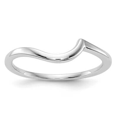 Polished Contour Wedding Band 10k White Gold RM2504B-W, MPN: RM2504B-W,