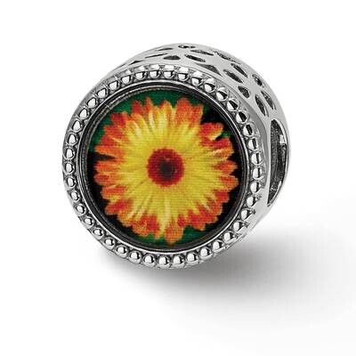 October Flower Bead Sterling Silver QRS3980, MPN: QRS3980,