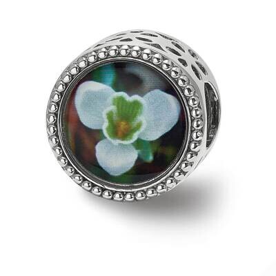 January Flower Bead Sterling Silver QRS3971, MPN: QRS3971,