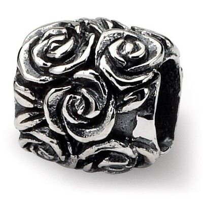 Floral Bali Bead - Sterling Silver QRS1236, MPN: QRS1236, 883957277356