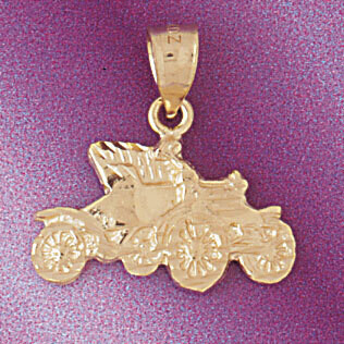 Dazzlers Jewelry Classic Car Pendant Necklace Charm Bracelet in Yellow, White or Rose Gold 4331, MP…