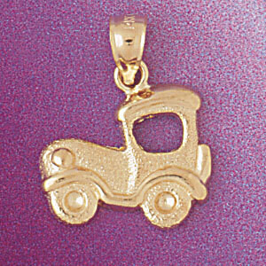 Dazzlers Jewelry Classic Car Pendant Necklace Charm Bracelet in Yellow, White or Rose Gold 4330, MP…
