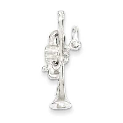 Trumpet Charm Sterling Silver QC781, MPN: QC781, 883957917085