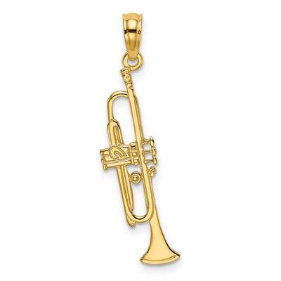 Trumpet Charm 14k Gold Polished K7184, MPN: K7184, 637218038527